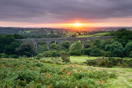 Sunset from Lake Viaduct, Dartmoor